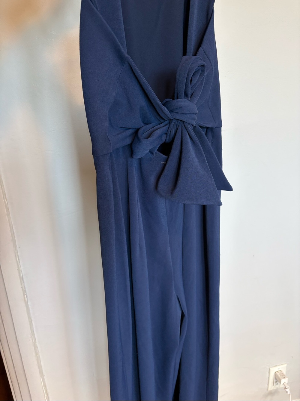Club Monaco Navy Square-Neck Wide-Leg Jumpsuit - Picture 5 of 10